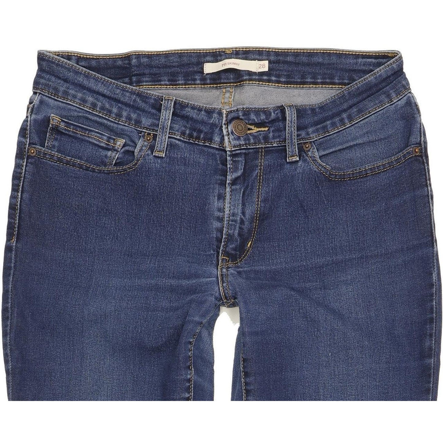 Levi's 711 Women Blue Skinny Slim Stretch Jeans W28 L30