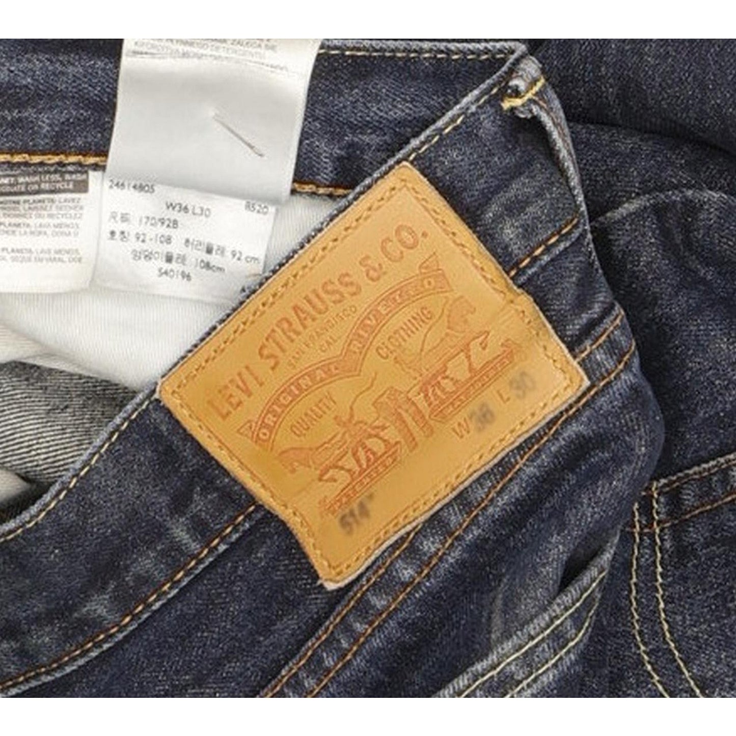 Levi's 514 Men Blue Straight Slim Jeans W36 L29