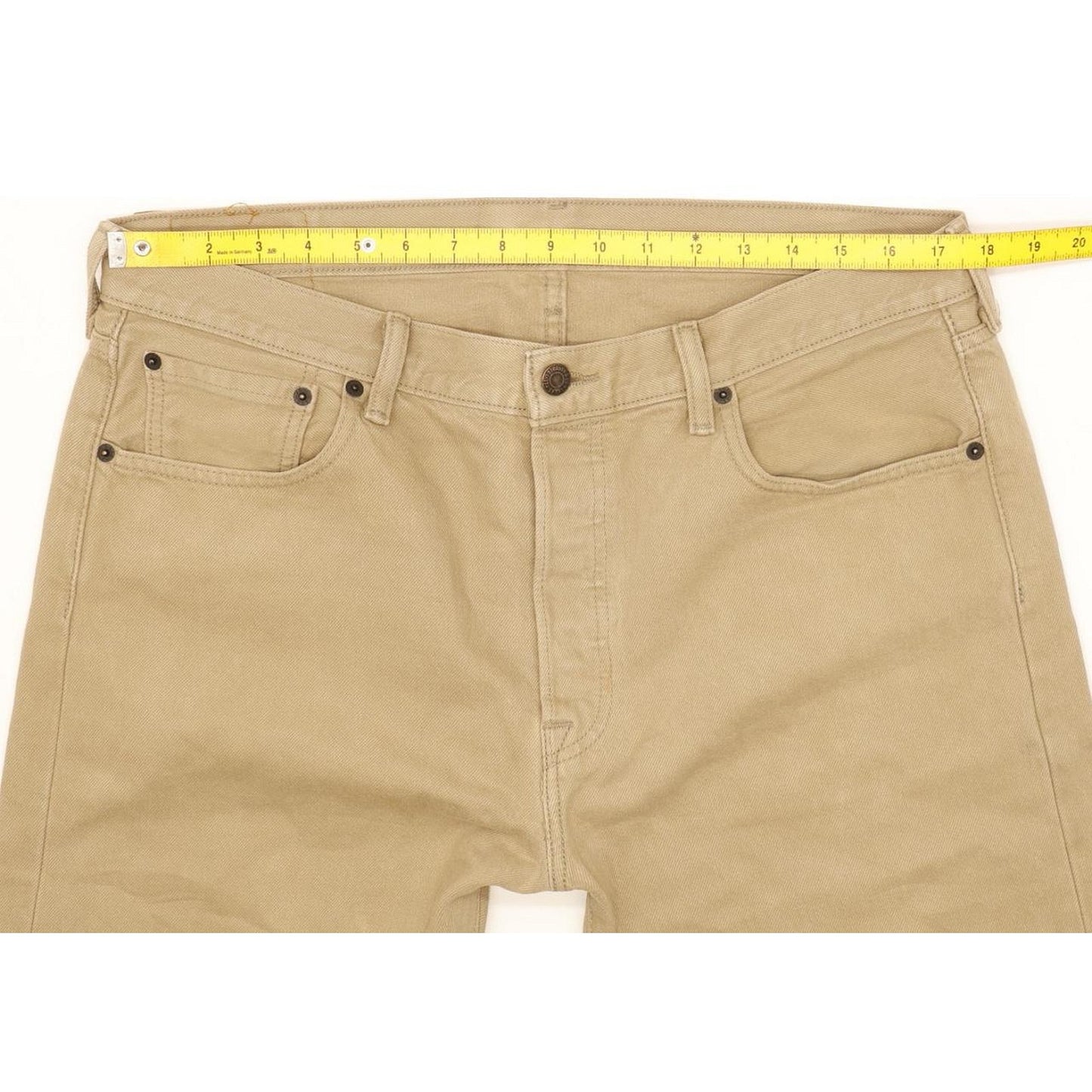Levi's 501 Men Beige Straight Regular Jeans W35 L29