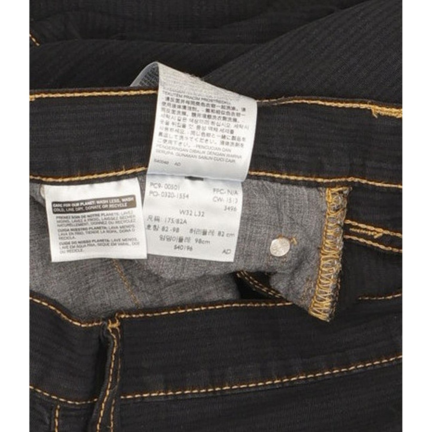 Levi's 501 Men Navy Straight Regular Trousers W32 L31