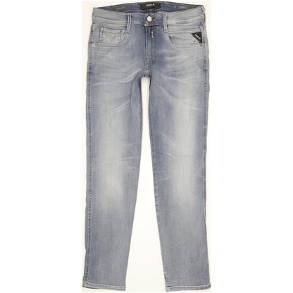 Replay Anbass Men Blue Straight Regular Stretch Jeans W31 L30