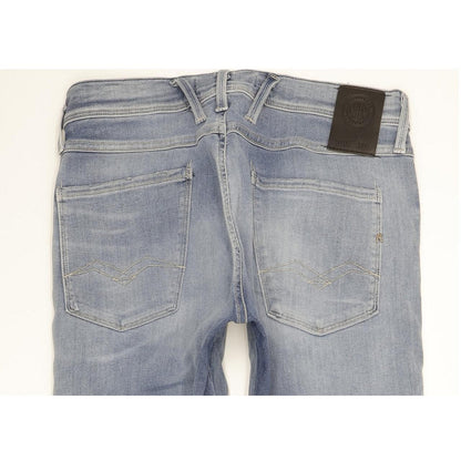 Replay Anbass Men Blue Straight Regular Stretch Jeans W31 L30