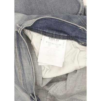 Replay Anbass Men Blue Straight Regular Stretch Jeans W31 L30