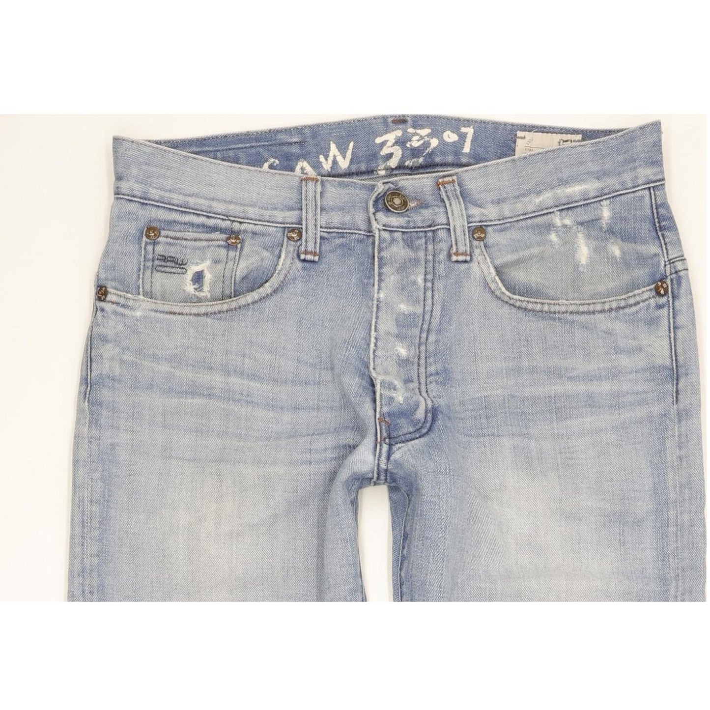 G-Star 3301 Men Blue Straight Regular Jeans W32 L31