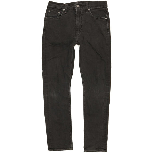 Levi's 522 Men Black Tapered Slim Stretch Jeans W30 L28