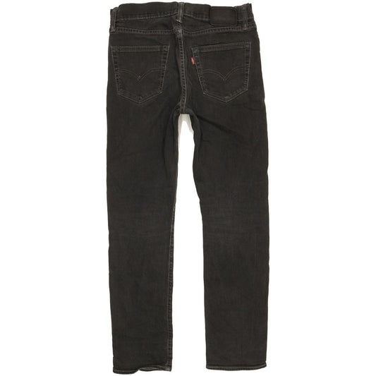 Levi's 522 Men Black Tapered Slim Stretch Jeans W30 L28