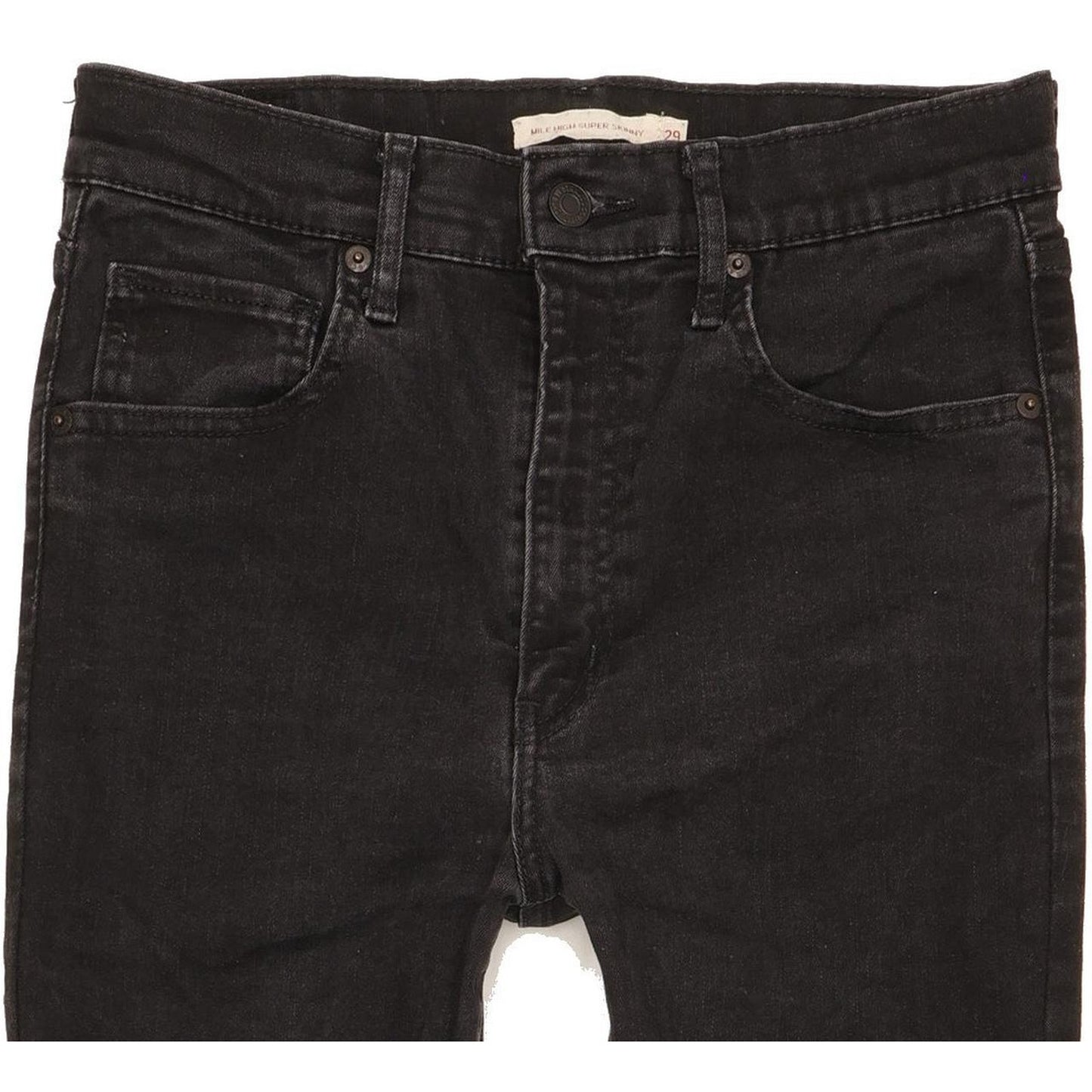 Levi's Mile Black Skinny Slim Stretch Jeans High Waisted W29 L26