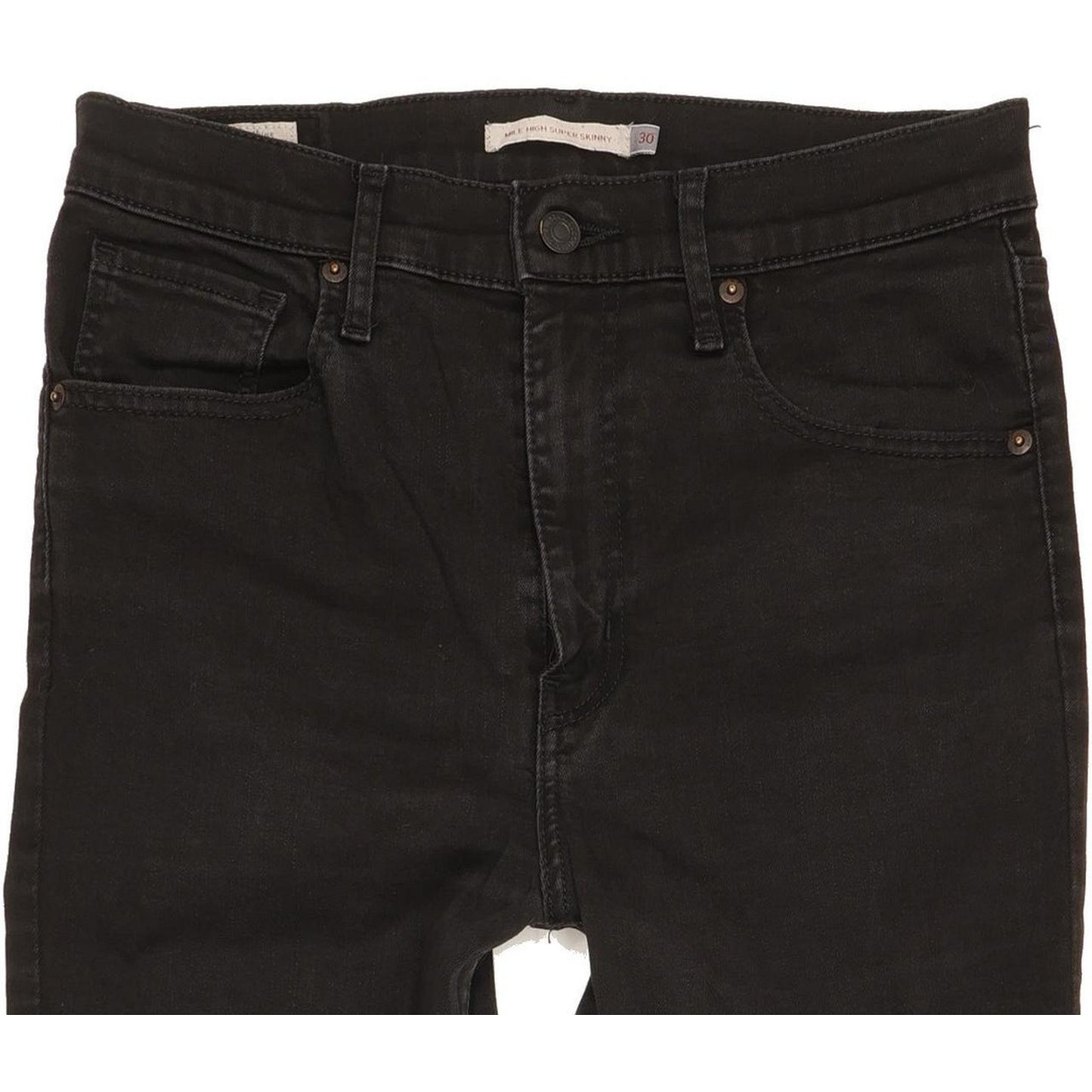 Levi's Mile Black Skinny Slim Stretch Jeans High Waisted W30 L31
