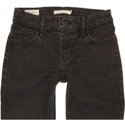 Levi's 710 Super Women Black Skinny Slim Stretch Jeans W26 L29