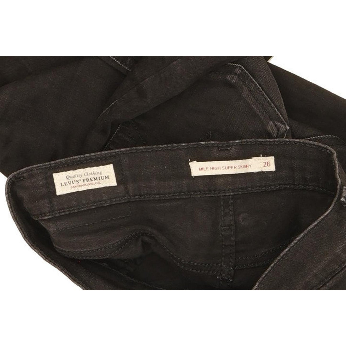 Levi's Mile Women Black Skinny Slim Stretch Jeans W26 L27