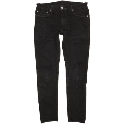 Levi's 512 Men Black Tapered Slim Stretch Jeans W33 L30