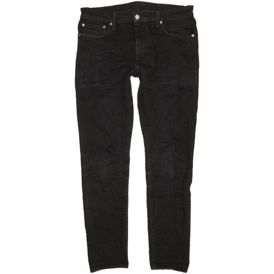 Levi's 512 Men Black Tapered Slim Stretch Jeans W33 L30