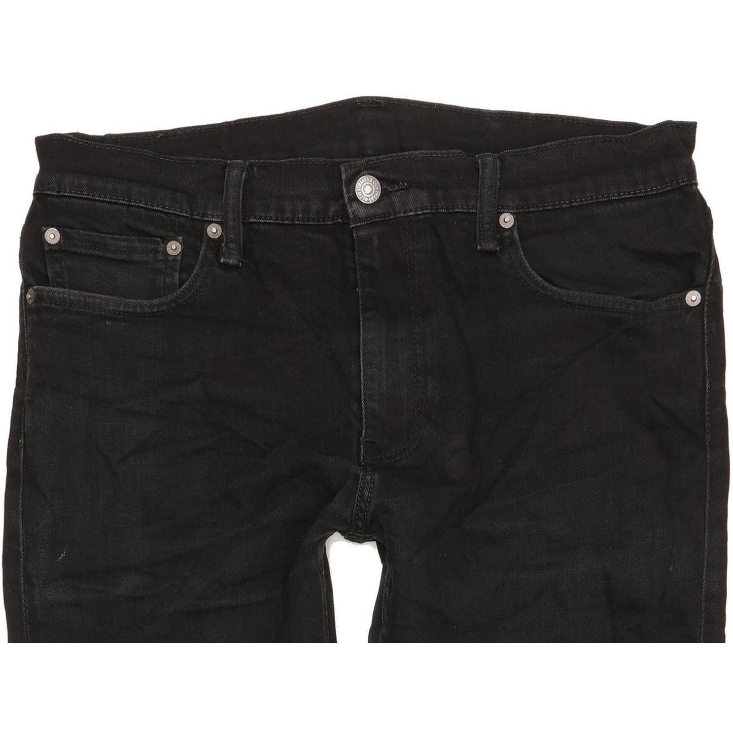 Levi's 512 Men Black Tapered Slim Stretch Jeans W33 L30