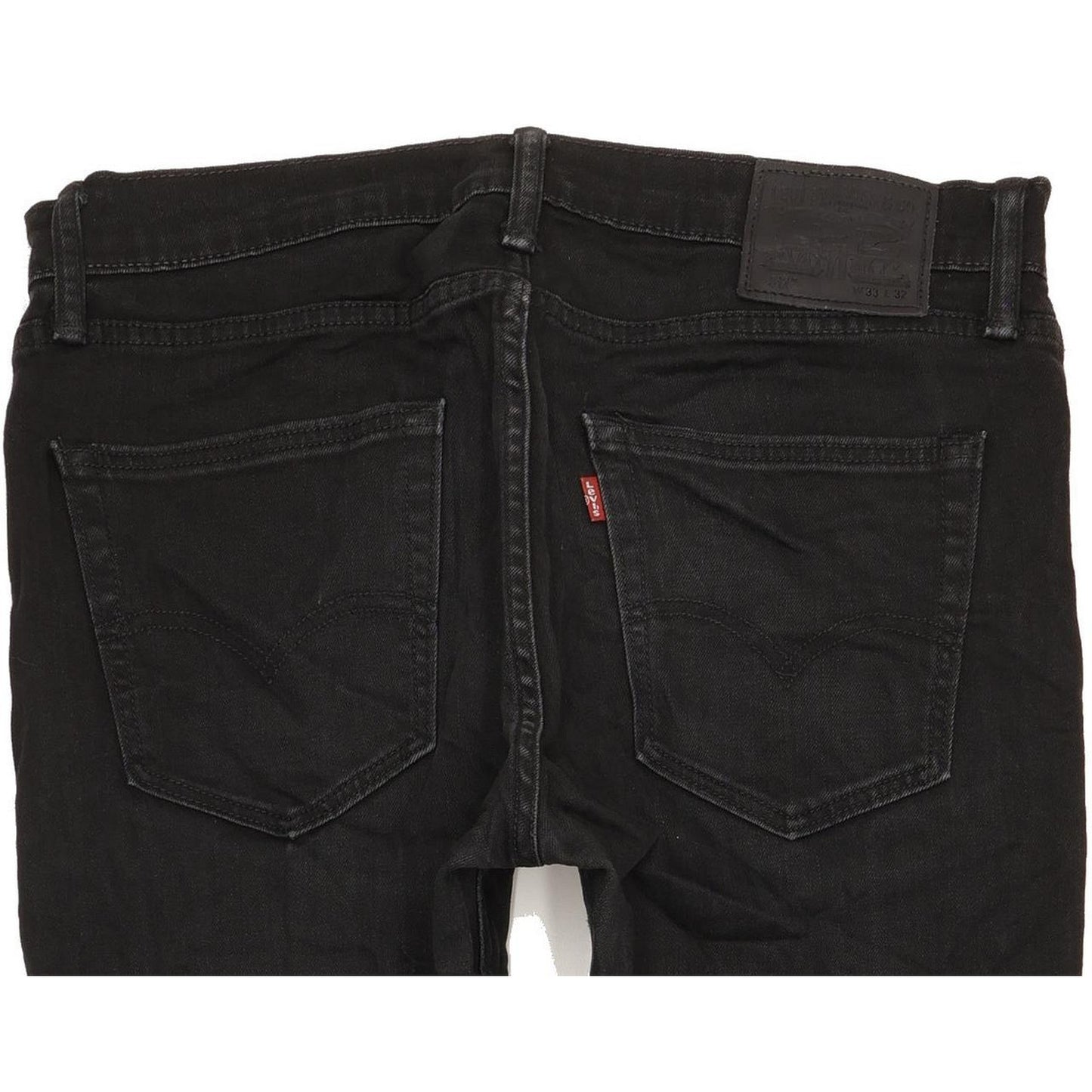 Levi's 512 Men Black Tapered Slim Stretch Jeans W33 L30