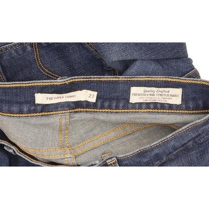 Levi's 710 Super Women Blue Skinny Slim Stretch Jeans W27 L29