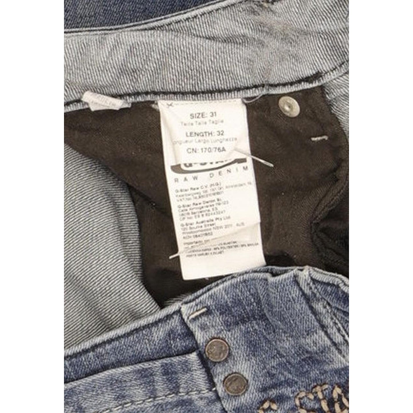 G-Star Midge Women Blue Straight Slim Stretch Jeans W31 L31