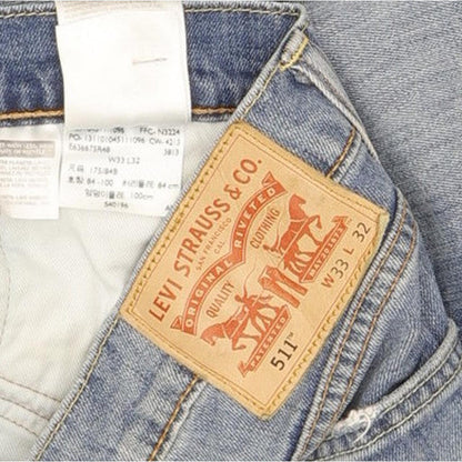 Levi's 511 Men Blue Straight Slim Stretch Jeans W33 L31
