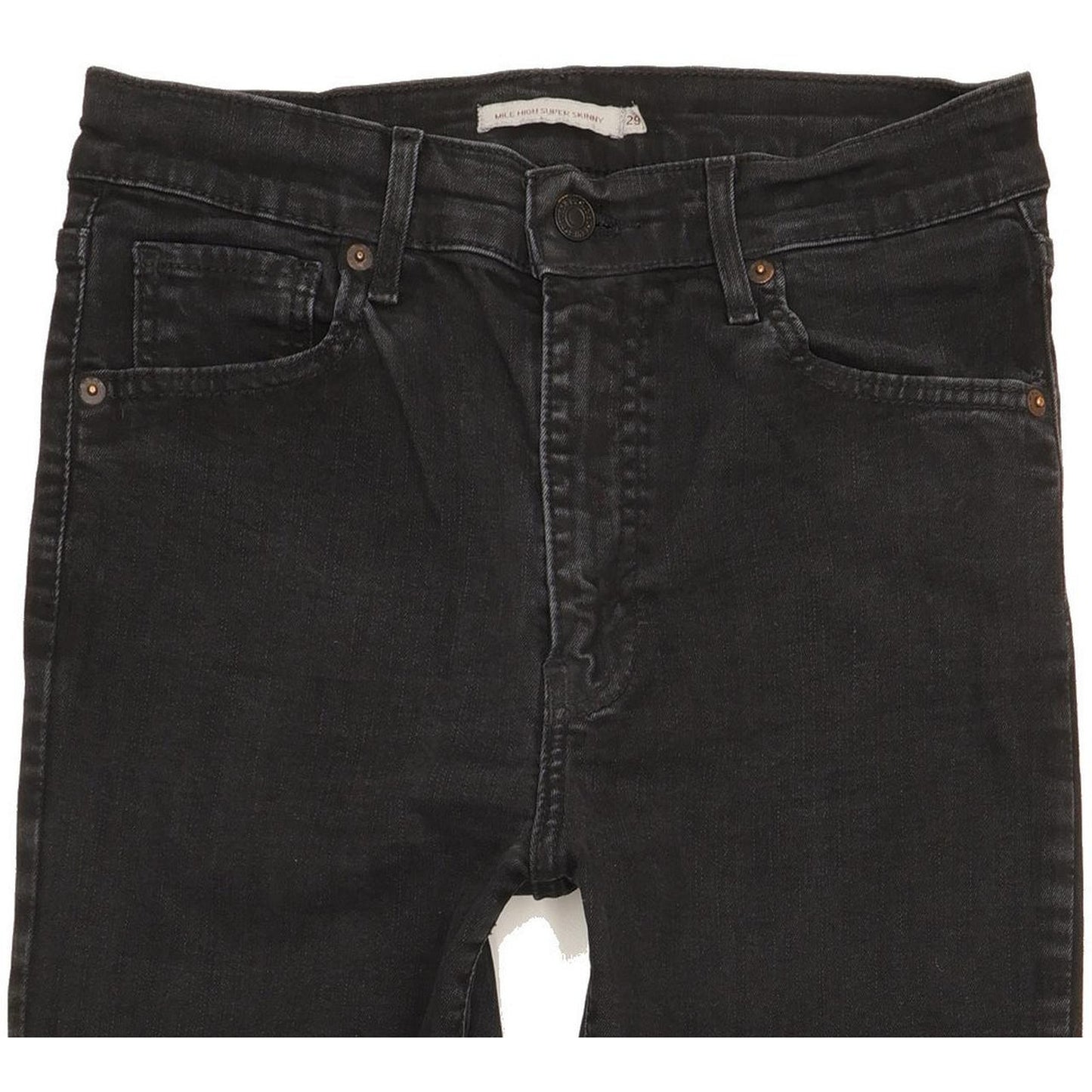 Levi's Mile Black Skinny Slim Stretch Jeans High Waisted W29 L29