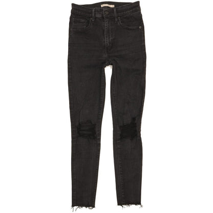 Levi's Mile Black Skinny Slim Stretch Jeans High Waisted W27 L28