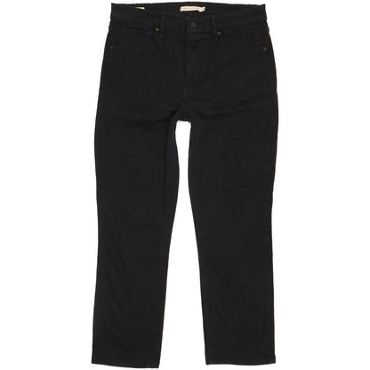 Levi's 724 Black Straight Slim Stretch Jeans High Waisted W31 L26