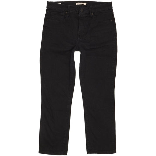 Levi's 724 Black Straight Slim Stretch Jeans High Waisted W31 L26
