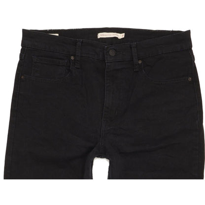 Levi's 724 Black Straight Slim Stretch Jeans High Waisted W31 L26