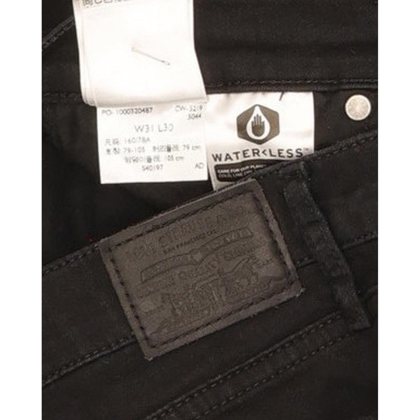 Levi's 724 Black Straight Slim Stretch Jeans High Waisted W31 L26