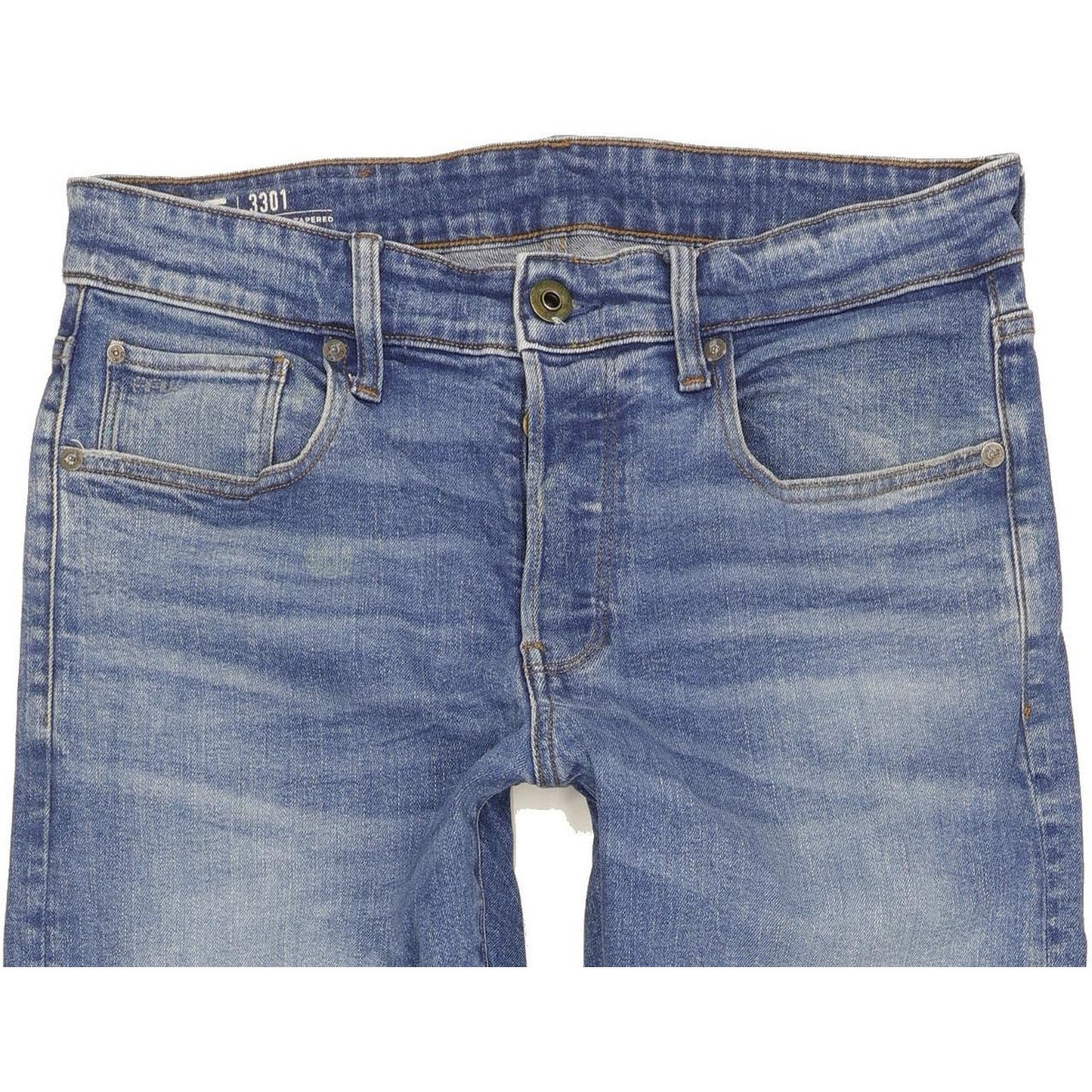 G-Star 3301 Men Blue Tapered Regular Stretch Jeans W31 L31
