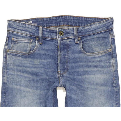 G-Star 3301 Men Blue Tapered Regular Stretch Jeans W31 L31