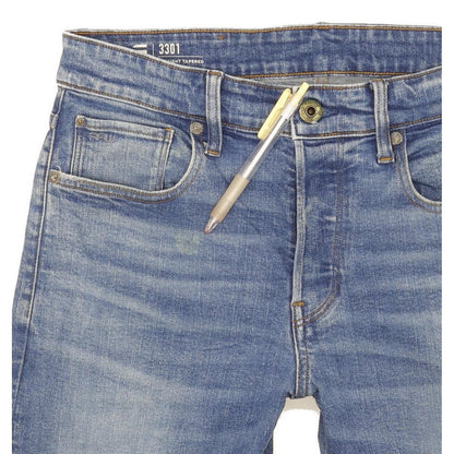 G-Star 3301 Men Blue Tapered Regular Stretch Jeans W31 L31
