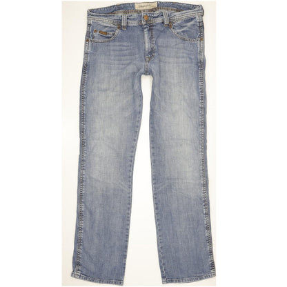 Wrangler Clyde Men Blue Straight Regular Jeans W34 L34