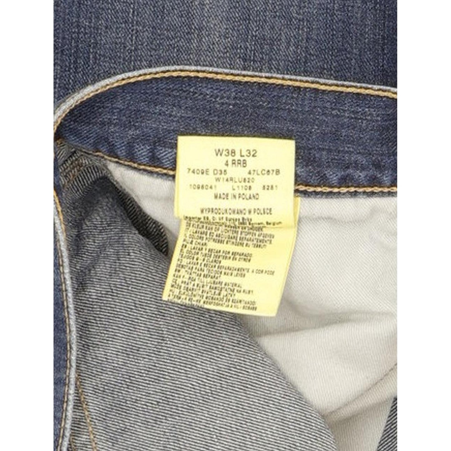 Wrangler 4 RRB Men Blue Straight Regular Jeans W38 L31