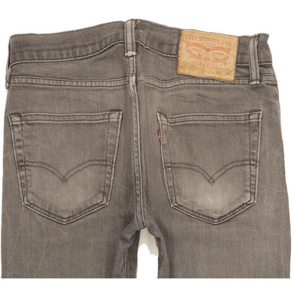 Levi's Men Grey Straight Slim Stretch Jeans W28 L29