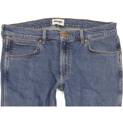 Wrangler Greensboro Men Blue Straight Regular Stretch Jeans W35 L29