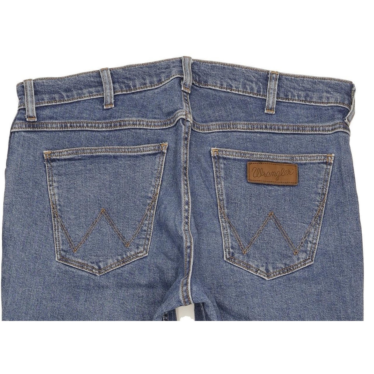 Wrangler Greensboro Men Blue Straight Regular Stretch Jeans W35 L29