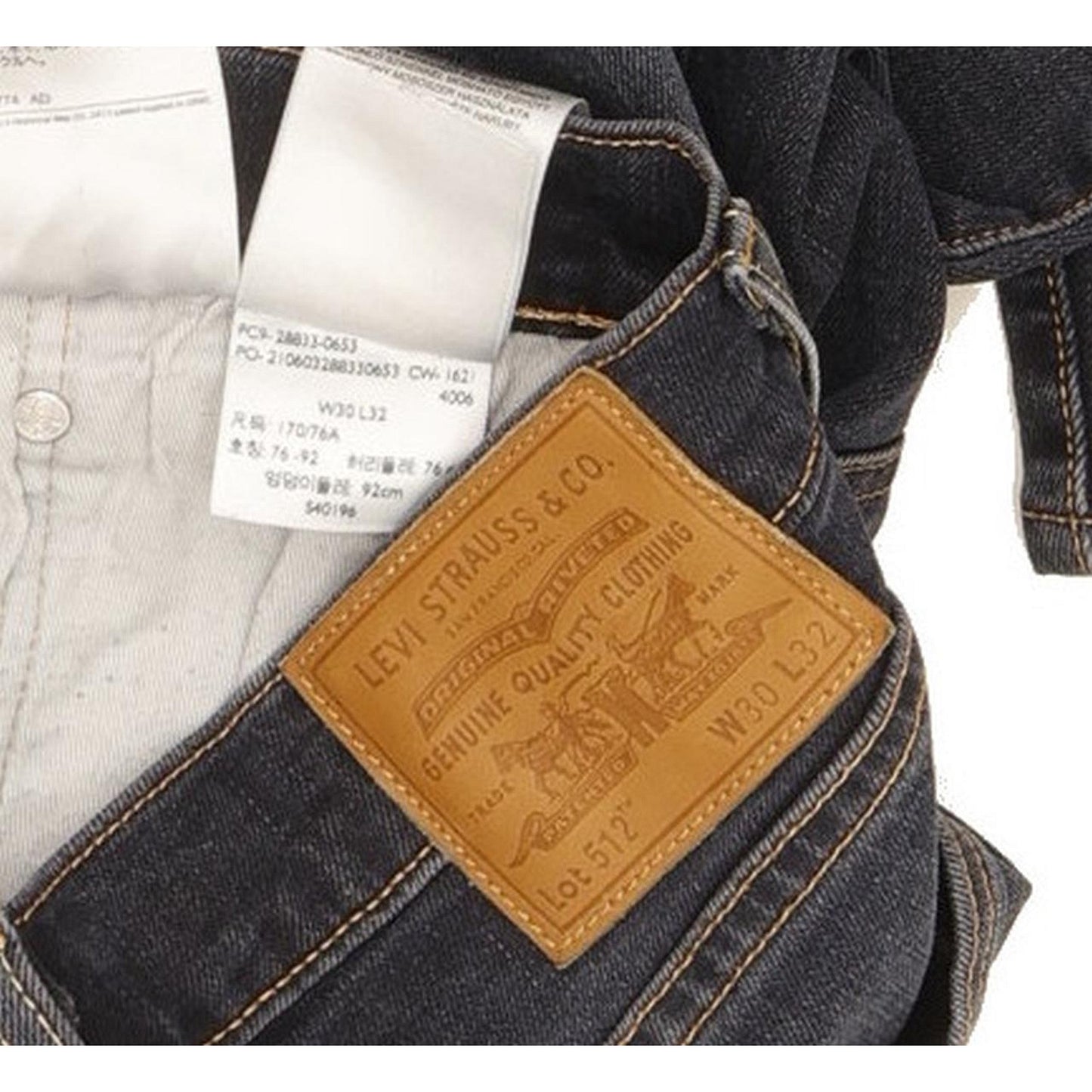 Levi's 512 Men Blue Tapered Slim Stretch Jeans W30 L31