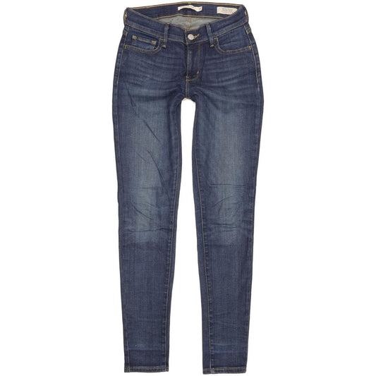 Levi's 710 Super Women Blue Skinny Slim Stretch Jeans W26 L30