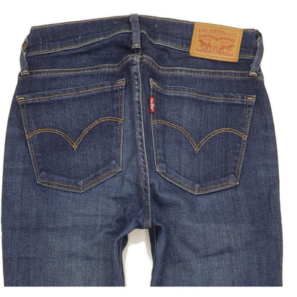Levi's 710 Super Women Blue Skinny Slim Stretch Jeans W26 L30