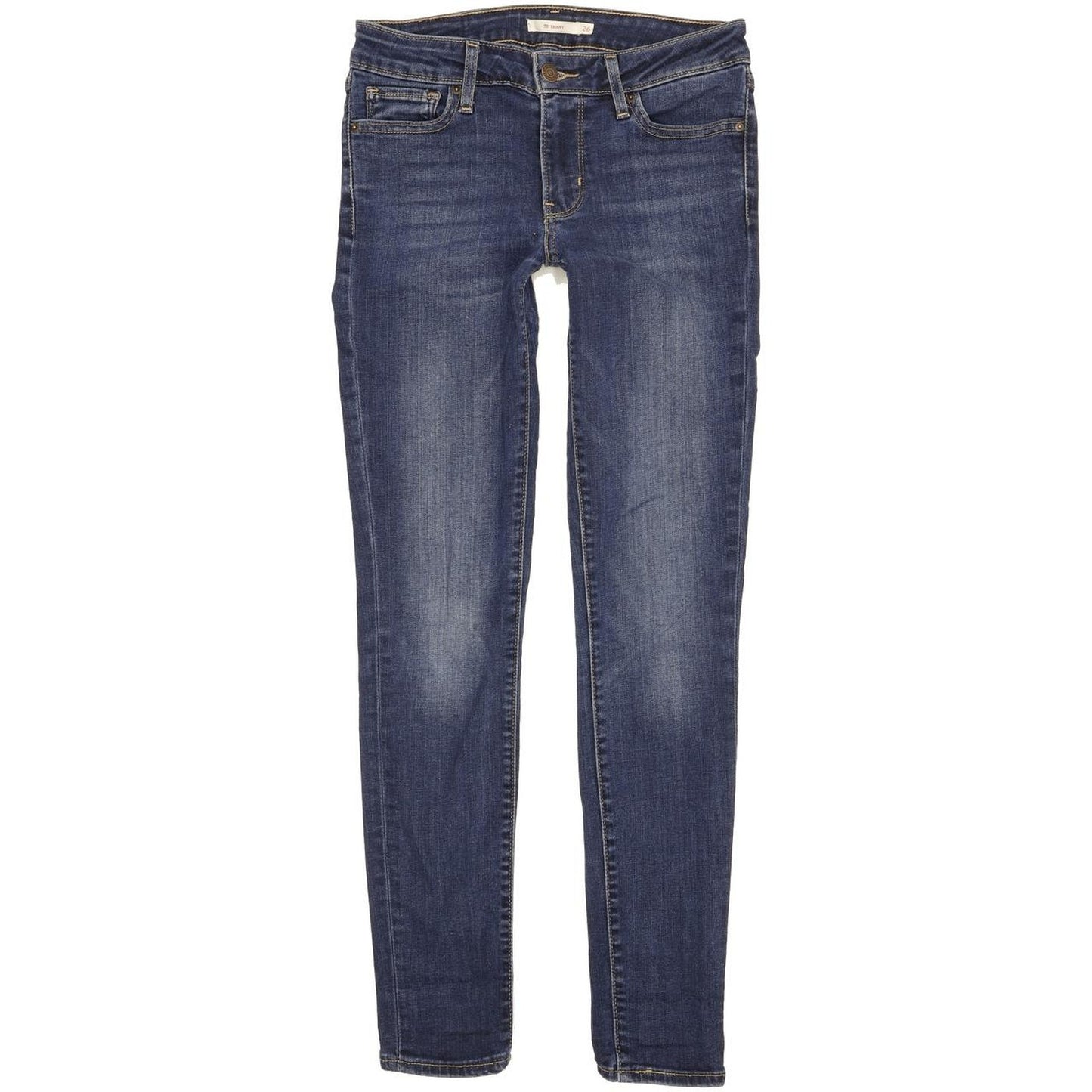 Levi's 711 Women Blue Skinny Slim Stretch Jeans W26 L30