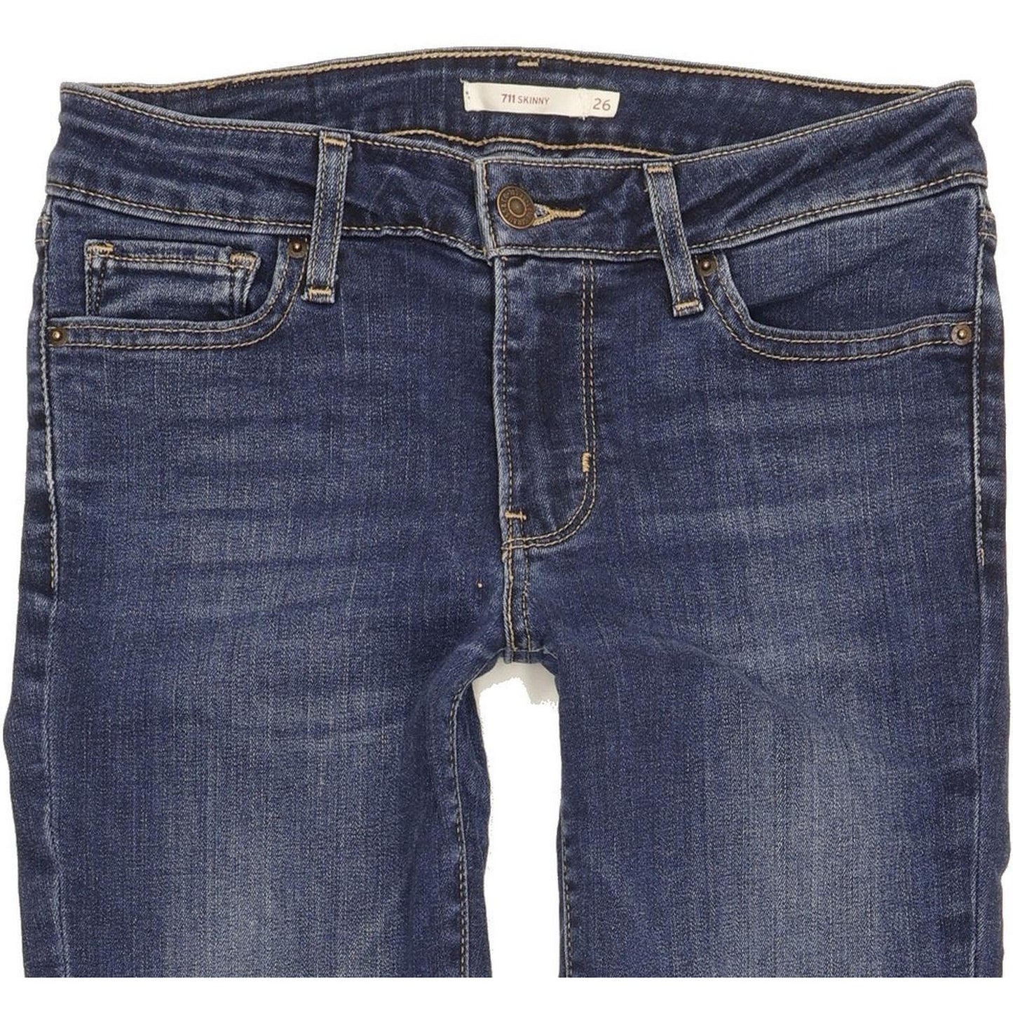 Levi's 711 Women Blue Skinny Slim Stretch Jeans W26 L30