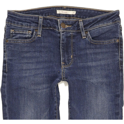 Levi's 711 Women Blue Skinny Slim Stretch Jeans W26 L30