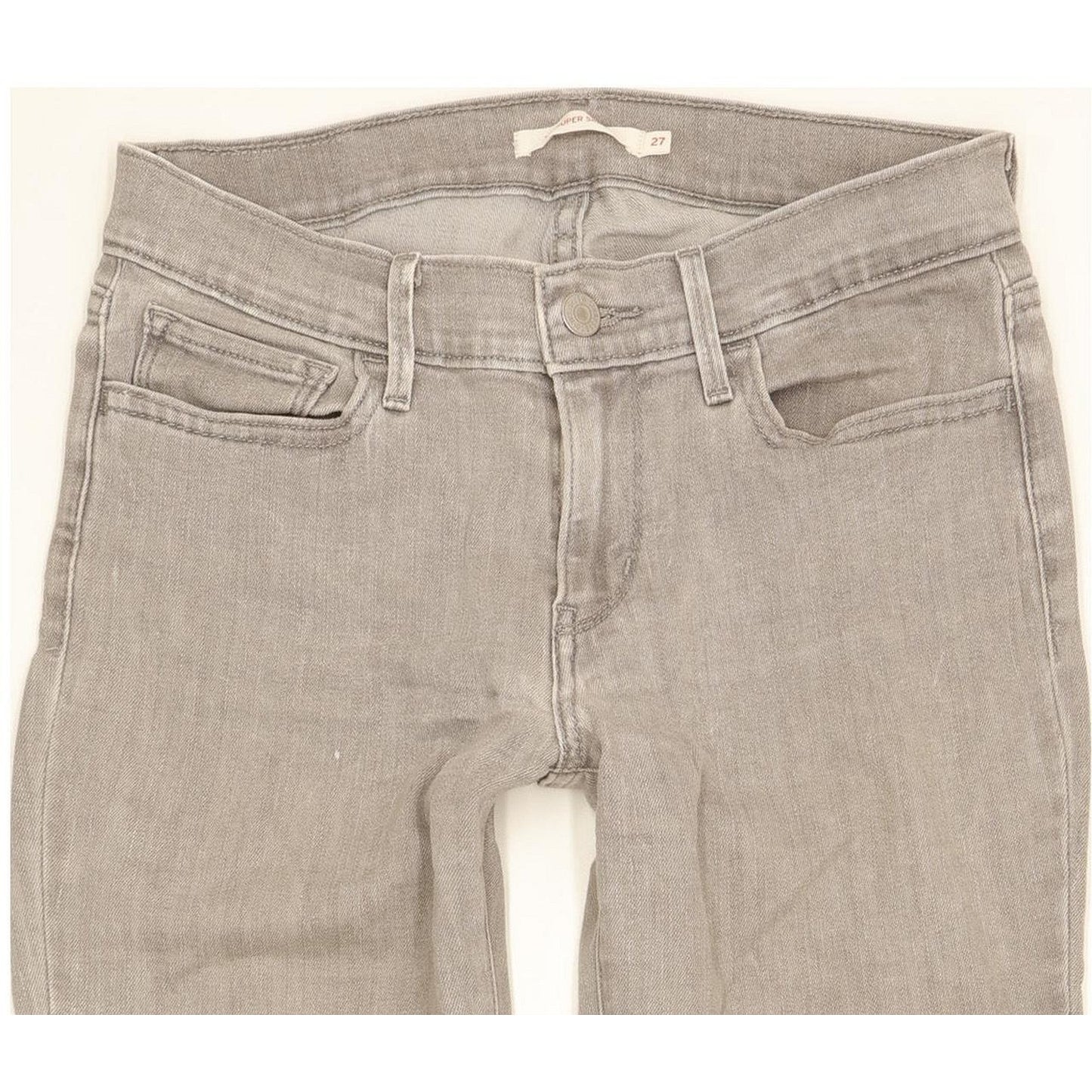 Levi's 710 Super Women Grey Skinny Slim Stretch Jeans W27 L29
