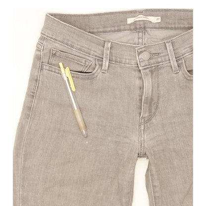 Levi's 710 Super Women Grey Skinny Slim Stretch Jeans W27 L29