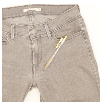 Levi's 710 Super Women Grey Skinny Slim Stretch Jeans W27 L29