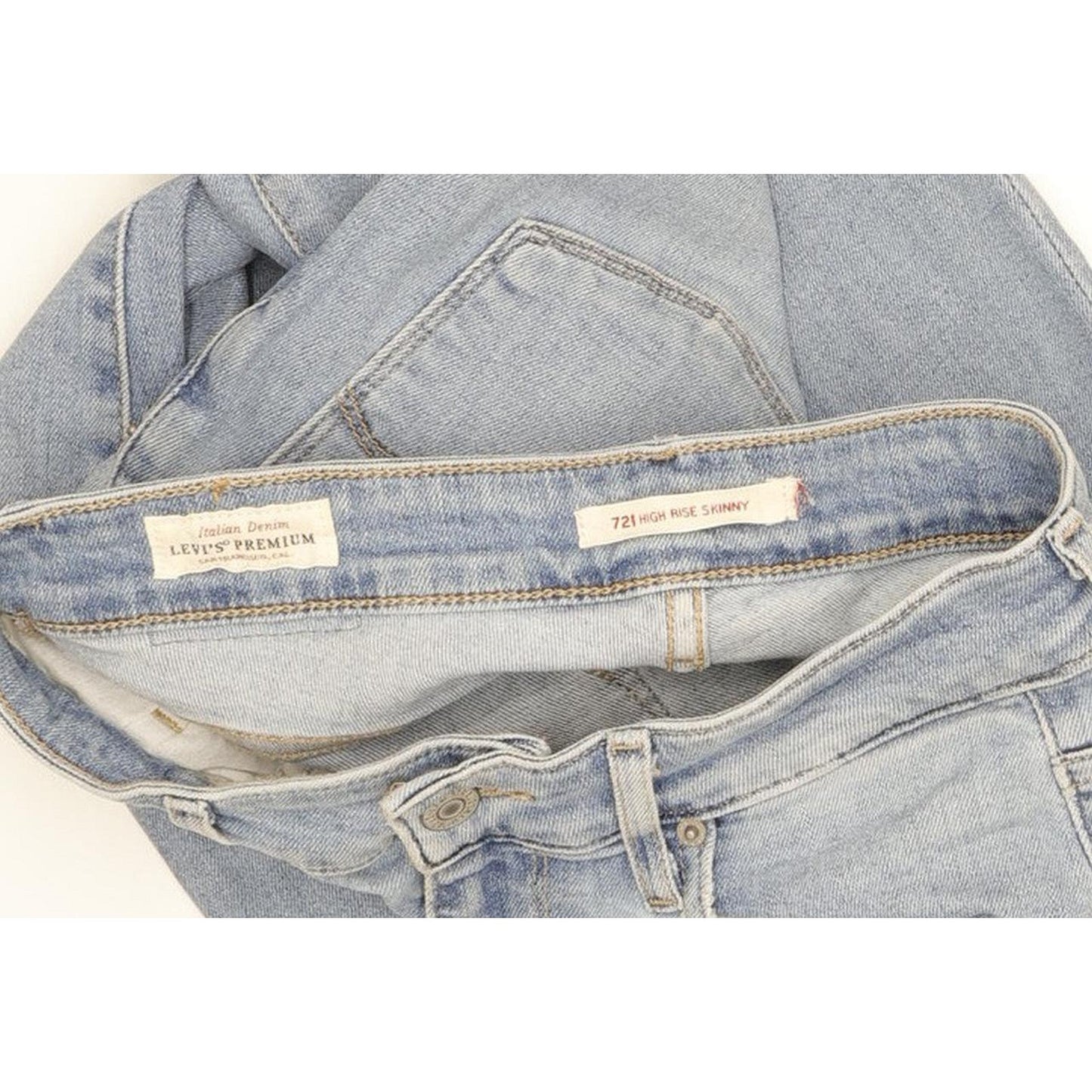 Levi's 721 Women Blue Skinny Slim Stretch Jeans W24 L28