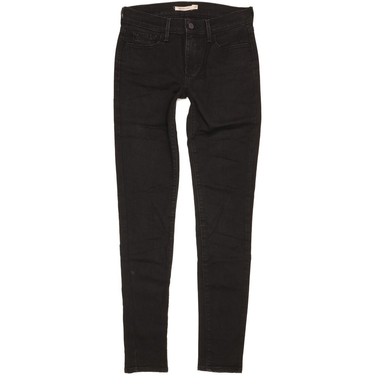 Levi's 710 Super Women Black Skinny Slim Jeans W27 L31