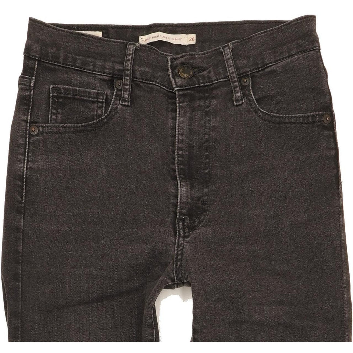 Levi's Mile Women Black Skinny Slim Stretch Jeans W26 L29