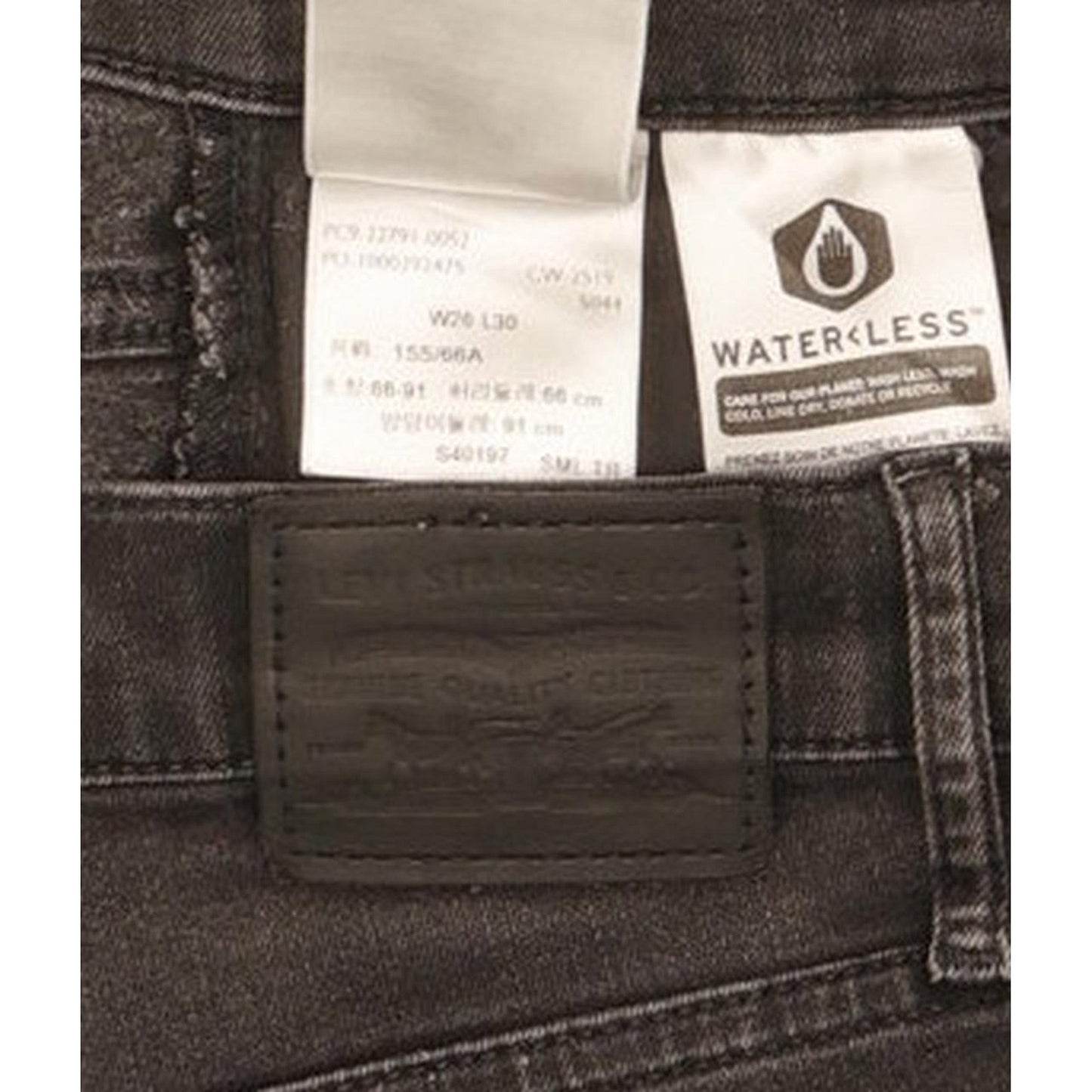 Levi's Mile Women Black Skinny Slim Stretch Jeans W26 L29