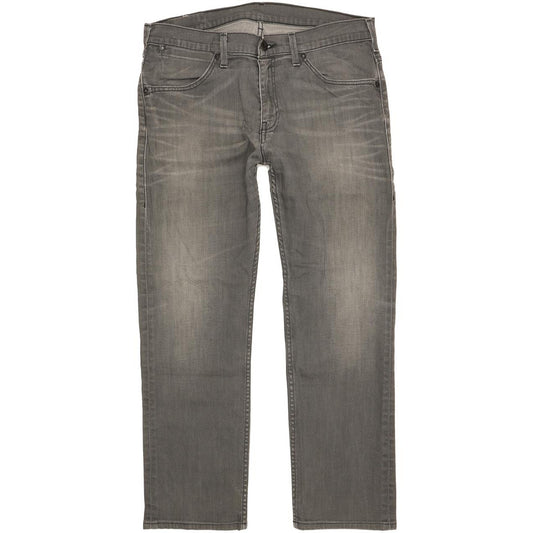 Levi's 504 Men Grey Straight Regular Stretch Jeans W34 L28