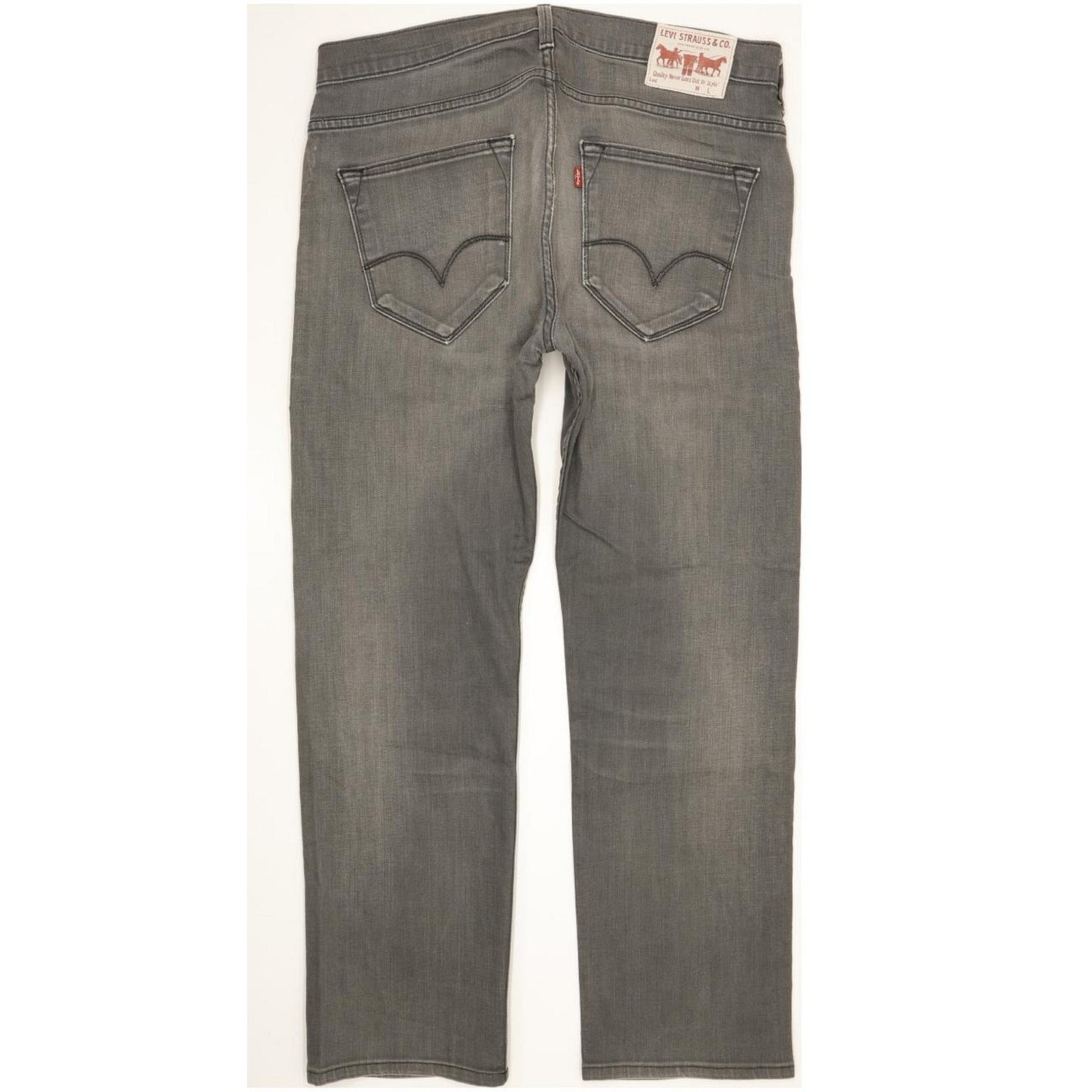 Levi's 504 Men Grey Straight Regular Stretch Jeans W34 L28